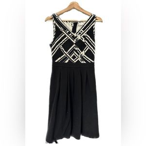 Anthropologie Black and White Dress size 2